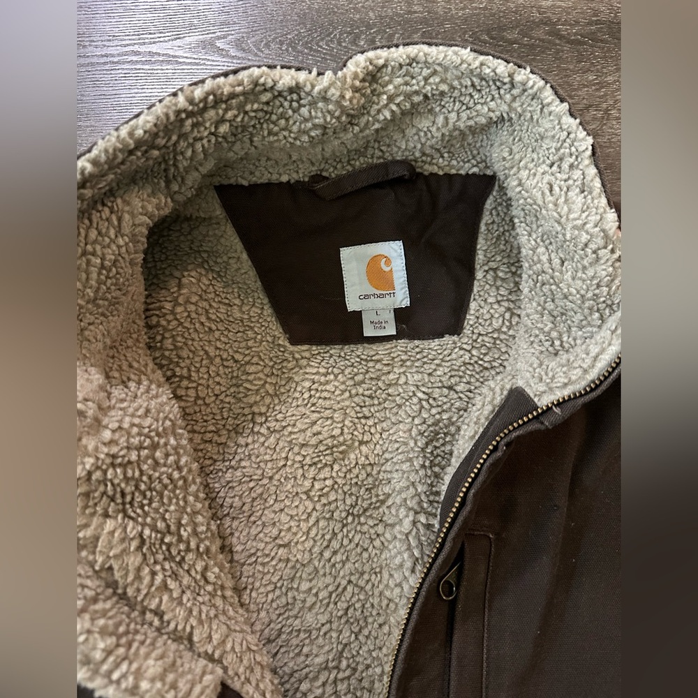 Carhartt Men's Dark Brown Sherpa-Lined Vest - Picture 2 of 3